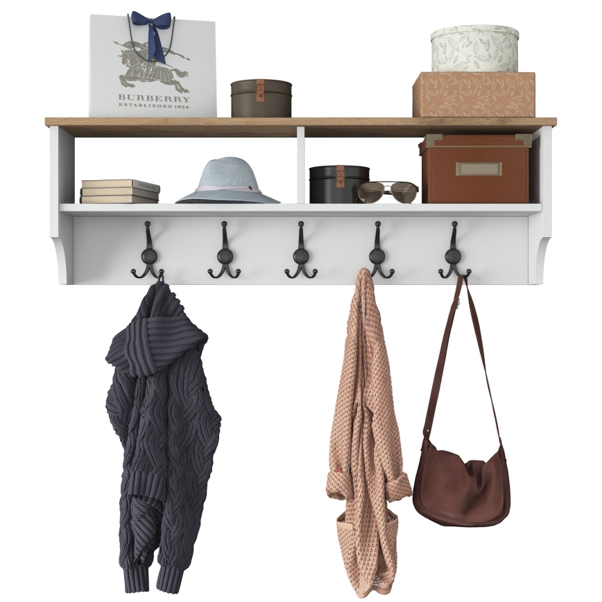 Seinale kinnitatav nagi RANI 120x37x22 cm valge/beež
