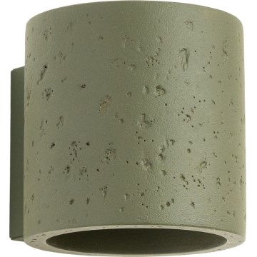 Seinale kinnitatav ORBIS suunavalgusti 1xG9/8W/230V, betoon/roheline