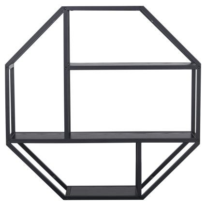 Seinale kinnitatav riiul SARON 77x77 cm, must
