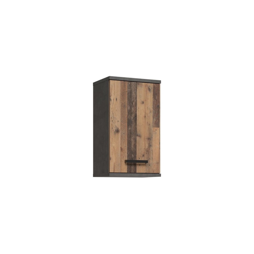 Seinale kinnitatav vannitoakapp VENOM antratsiit/pruun