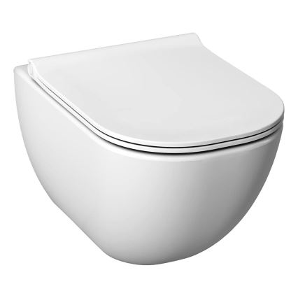 Seinale kinnitatav WC MIO Rimless + WC-poti kaas SoftClose MIO + loputusnupp DUAL + seinasisene paigaldusmoodul + isoleeriv alus