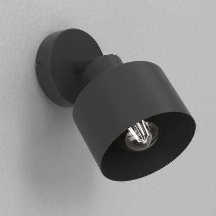 Seinale paigaldatav spotvalgusti PARKLA 1xE27/15W/230V must