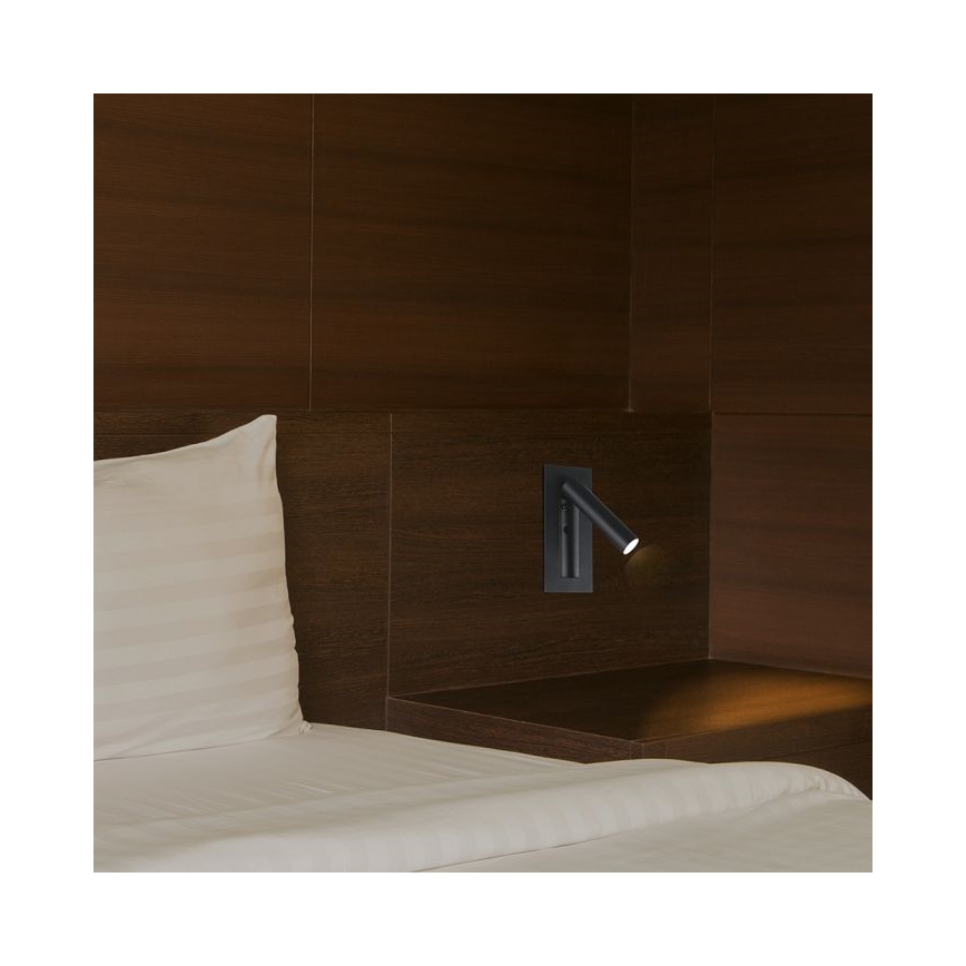 Seinale paigaldatav suunatav LED-valgusti LED/2W/230V 3000K must