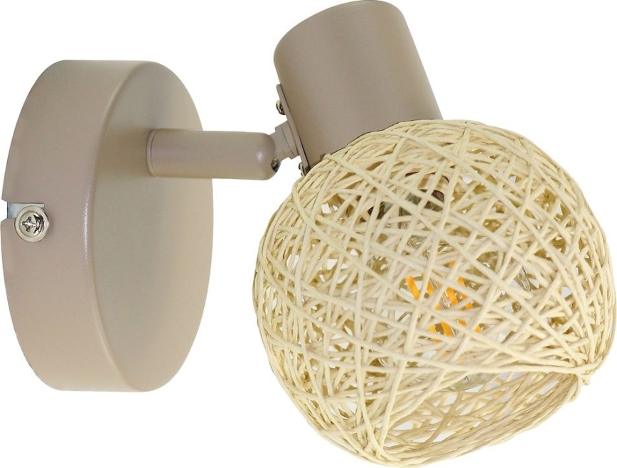 Seinale paigaldatav suunavalgusti DEX 1xE14/10W/230V beež/kreemjas