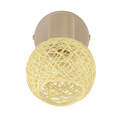 Seinale paigaldatav suunavalgusti DEX 1xE14/10W/230V beež/kreemjas