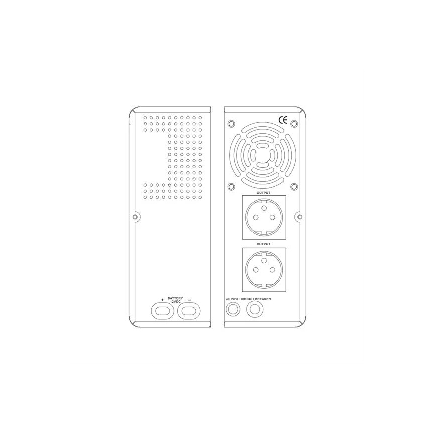 Seinale paigaldatav tagavara vooluallikas 500W/800VA puhas siinuslaine