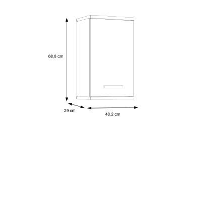 Seinale paigaldatav vannitoakapp VENOM valge/sonoma tamm