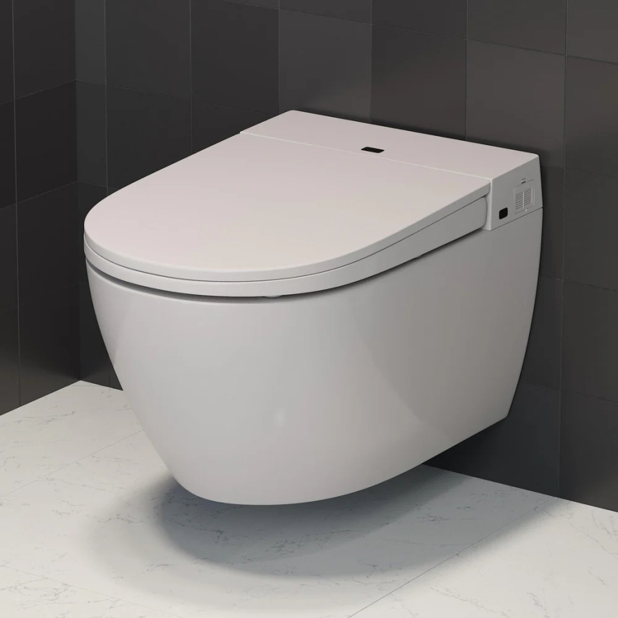 Seinale kinnitatav WC bideefunktsiooniga TISVILDELEJE 1600W/230V + SoftClose WC-kaan + SIGMA loputusnupp + peidetav paigaldusmoodul + isolatsioonialus + kaugjuhtimispult