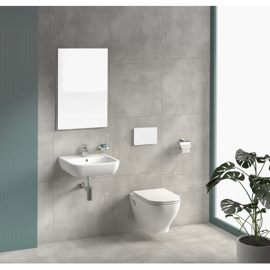 Seinale paigaldatav WC DEEP + WC-istme kaas SoftClose DEEP + loputusnupp DUAL + peidetav paigaldusraam + isolatsioonipadi