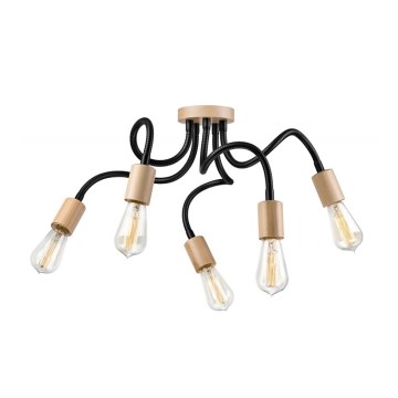 Seinapealne lühter CAMERON 5xE27/60W/230V pöök