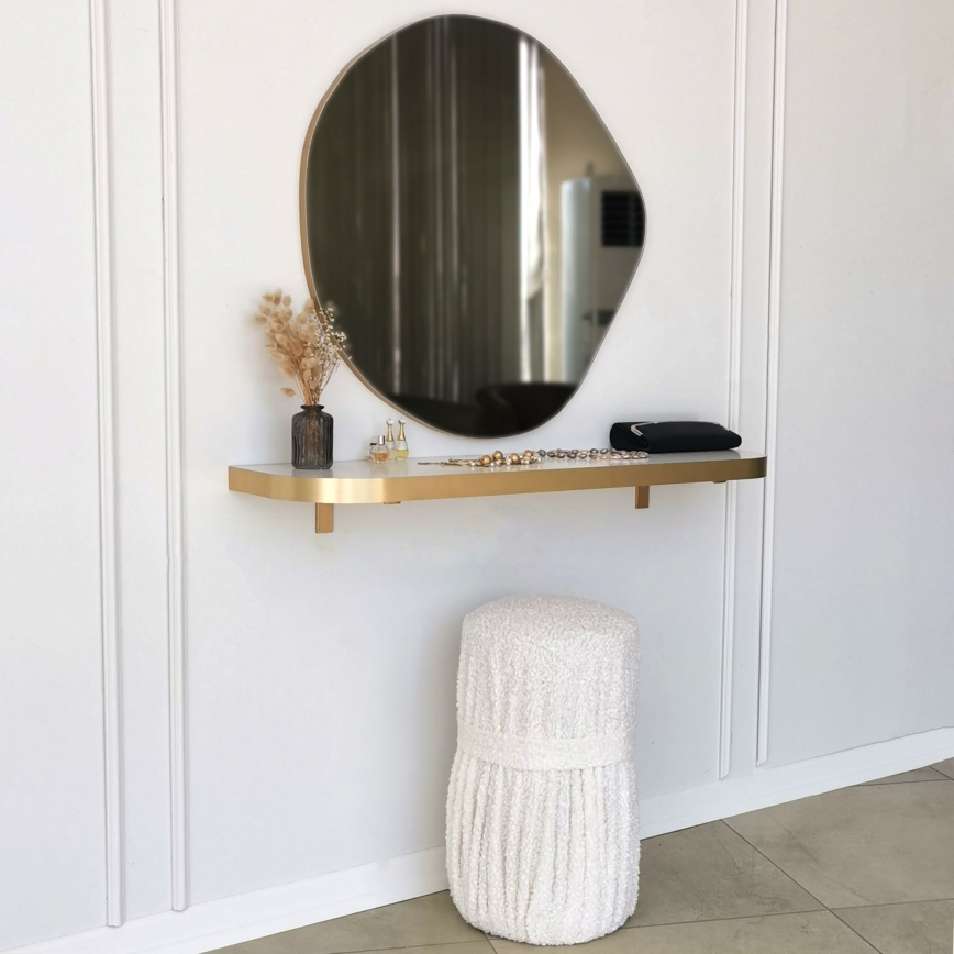Seinapeegel ASSO 70x67 cm kuldne