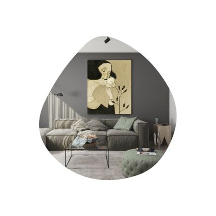 Seinapeegel BESSO 60x60 cm must