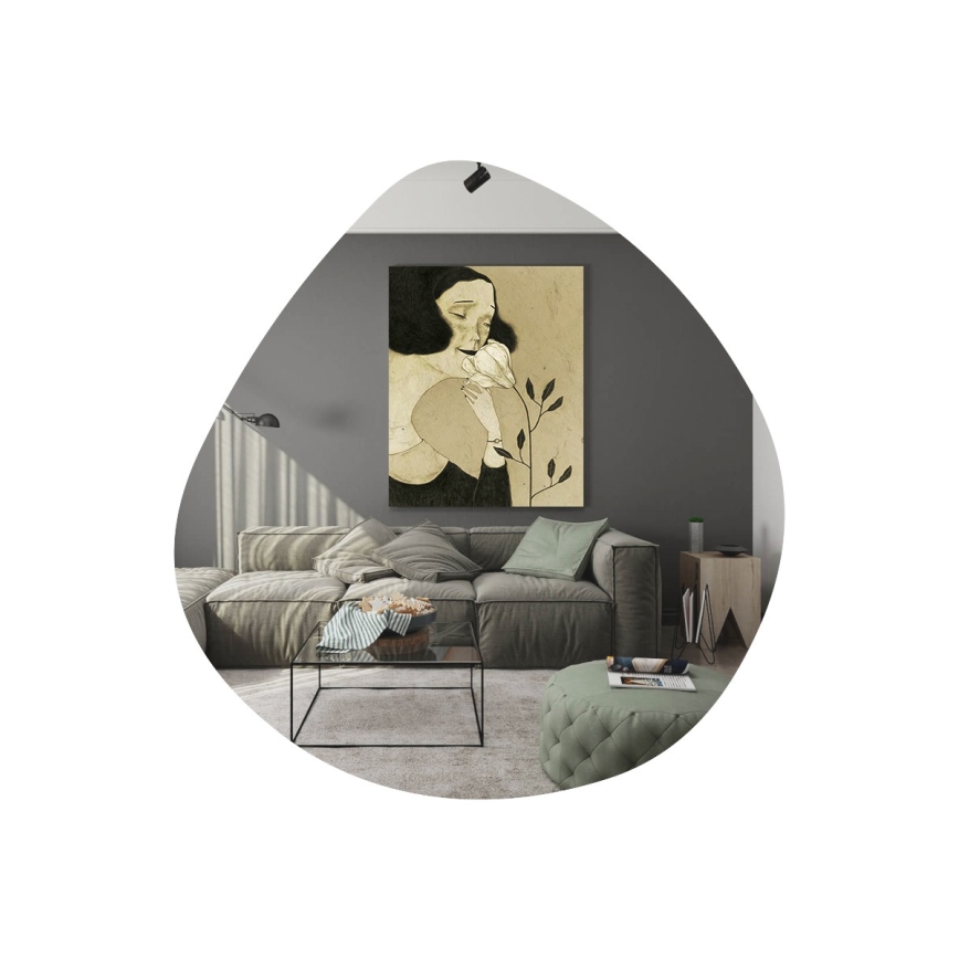 Seinapeegel BESSO 60x60 cm must