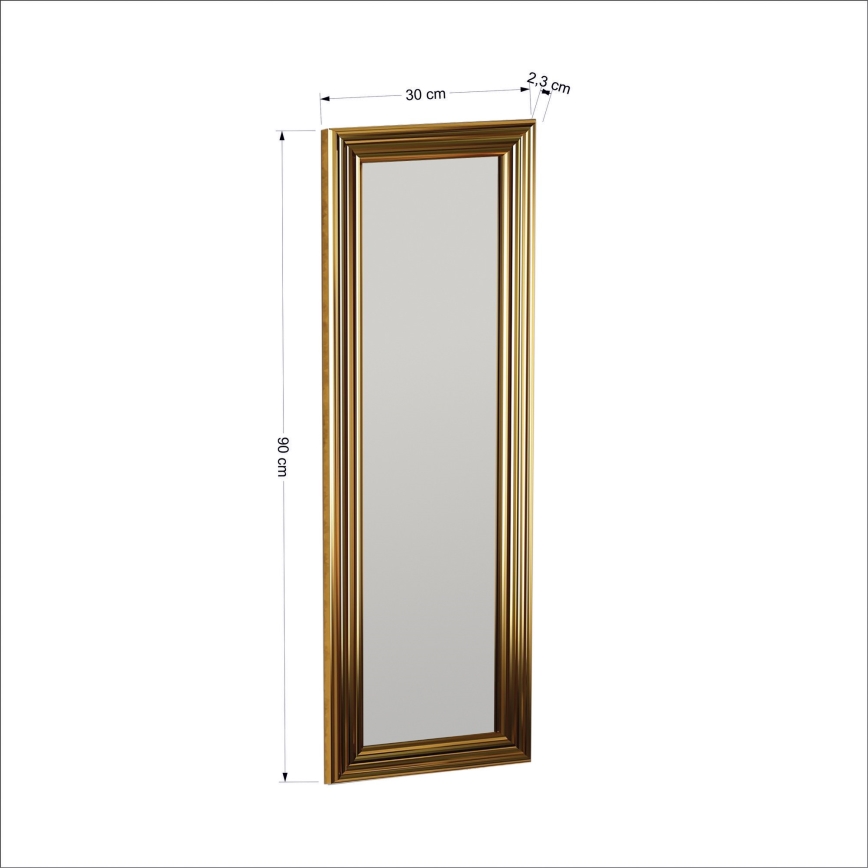 Seinapeegel BOSS 90x30 cm kuldne
