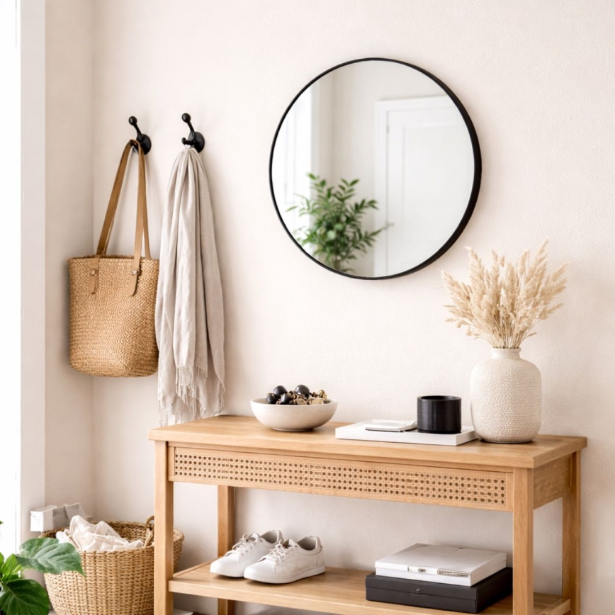 Seinapeegel CHICAGO, läbimõõt 40 cm, must