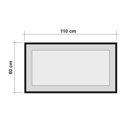 Seinapeegel QUANTUM 60x110 cm pruun/must