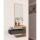 Seinapeegel riiuliga STELLA 90x49 cm pruun/antratsiit