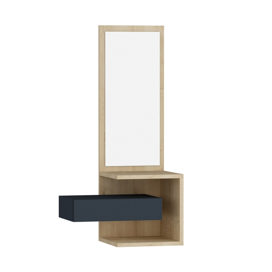 Seinapeegel riiuliga STELLA 90x49 cm pruun/antratsiit