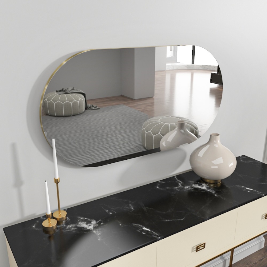 Seinapeegel RIORS 85x45 cm kuldne