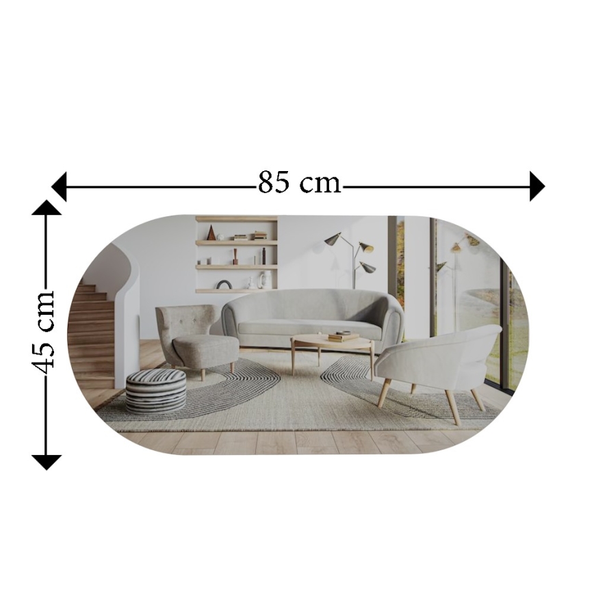 Seinapeegel RIORS 85x45 cm kuldne
