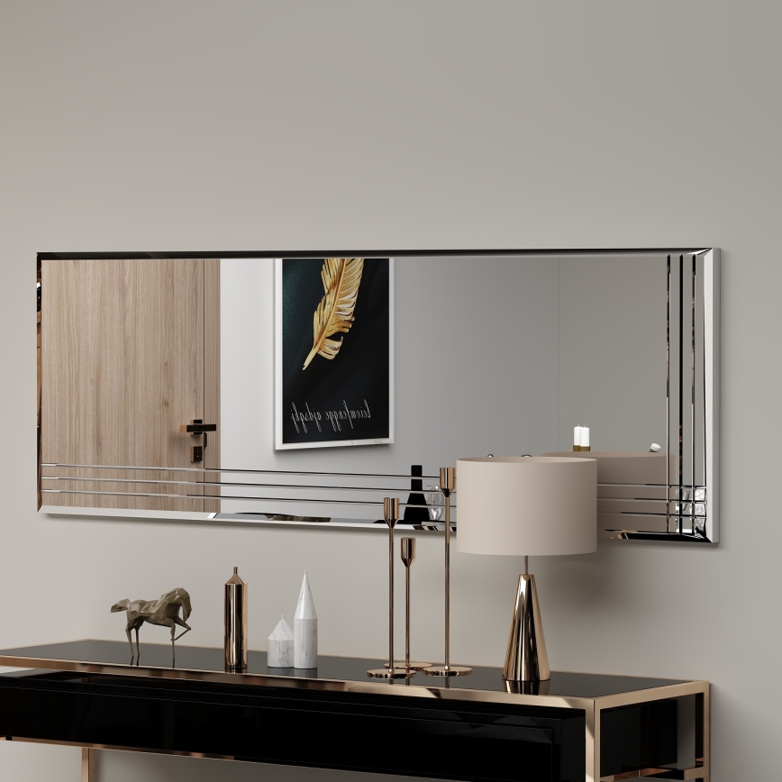 Seinapeegel TRIO 120x40 cm läikiv kroom
