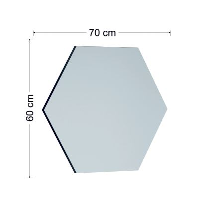 Seinapeegel ZEO 60x70 cm must
