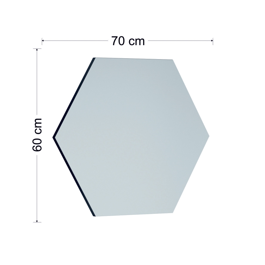 Seinapeegel ZEO 60x70 cm must