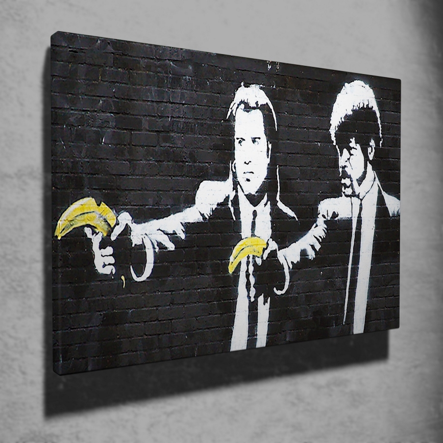 Seinapilt lõuendil 70x100 cm must/valge