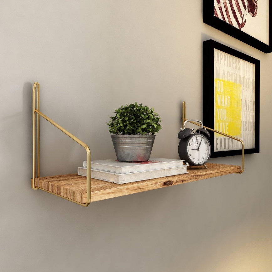 Seinariiul 45x16 cm tamm/kuldne