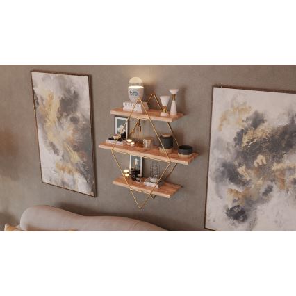 Seinariiul 70x60 cm kuldne/pruun