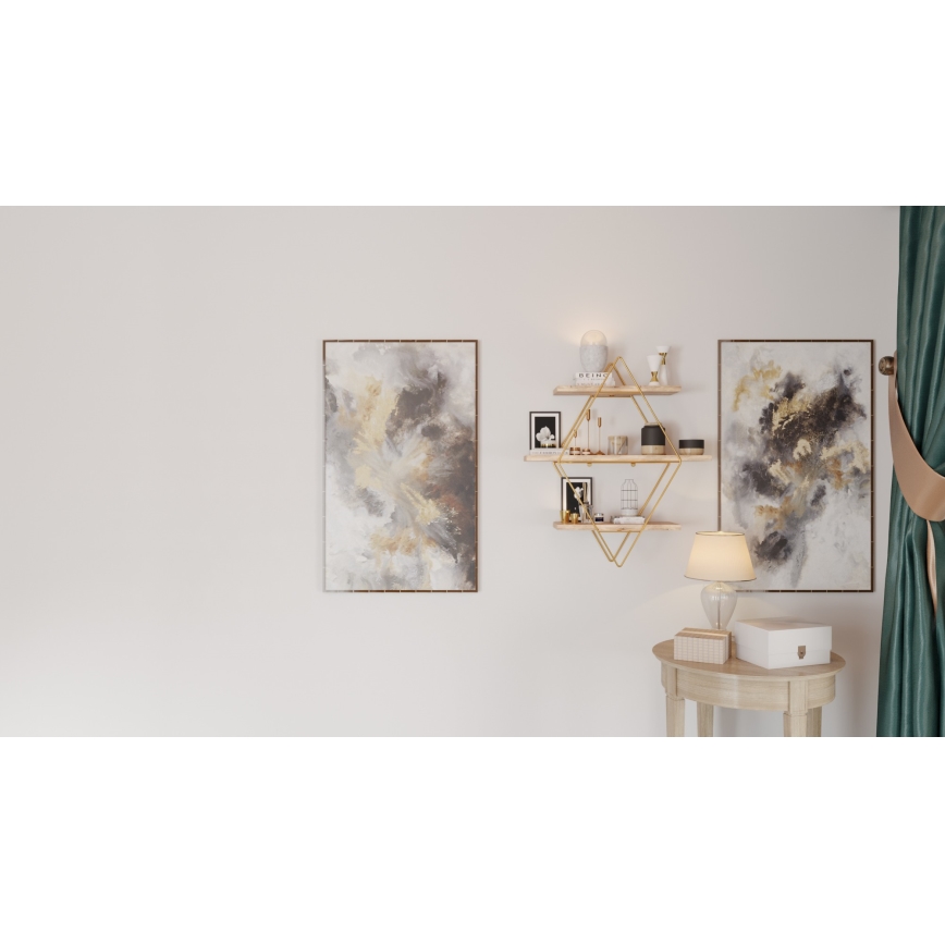 Seinariiul 70x60 cm kuldne/pruun