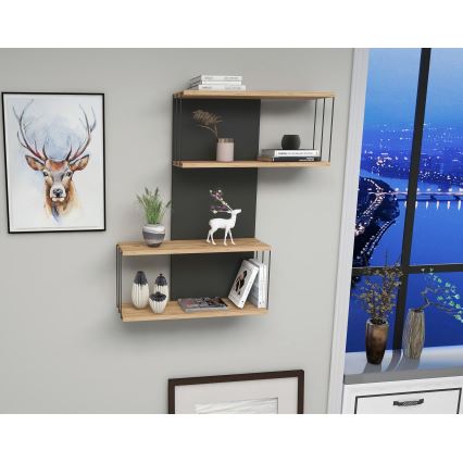 Seinariiul DESTAN 65x96x19 cm antratsiit/pruun