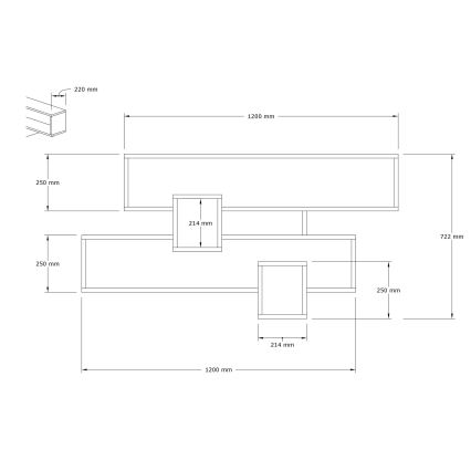 Seinariiul KAREN 120x72,2 cm antratsiit/pruun