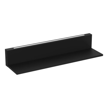 Seinariiul koos LED valgustusega SHELF 10x60 cm must