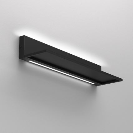 Seinariiul koos LED valgustusega SHELF 10x60 cm must