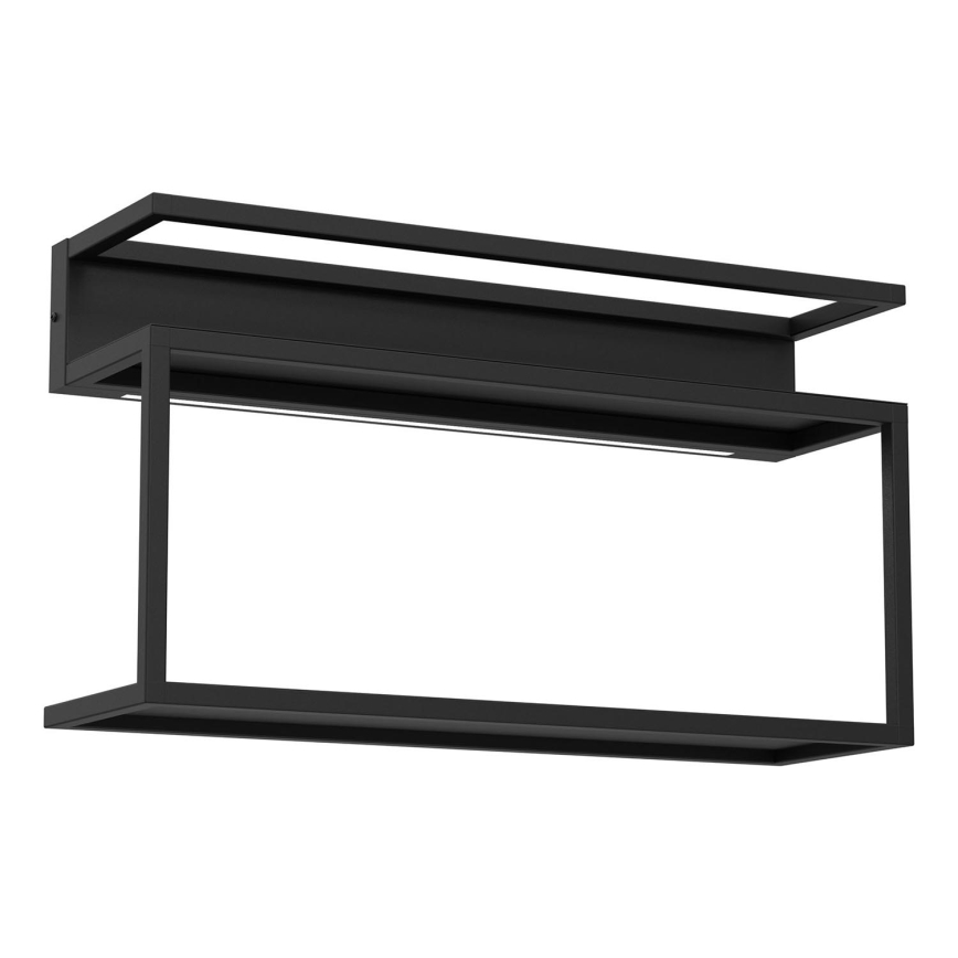 Seinariiul koos LED valgustusega SHELF 33x60 cm must