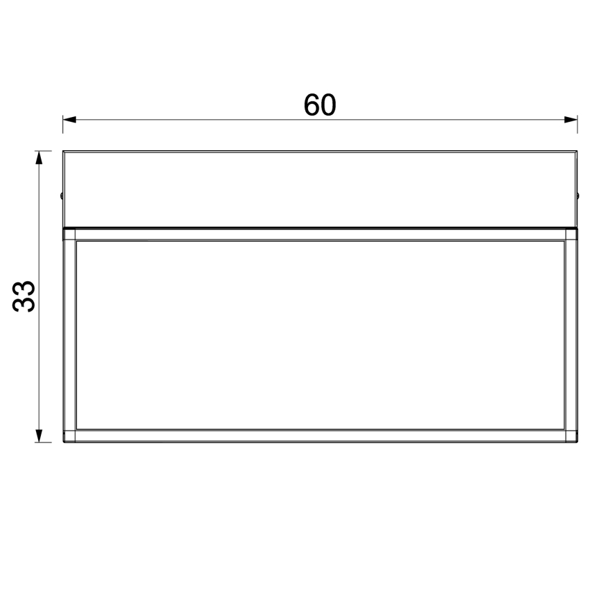 Seinariiul koos LED valgustusega SHELF 33x60 cm must