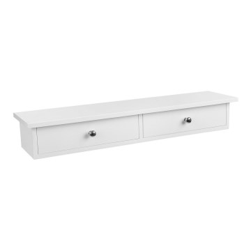 Seinariiul lahtritega SHELFY valge