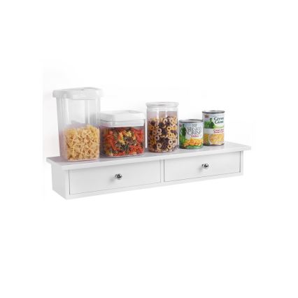 Seinariiul lahtritega SHELFY valge