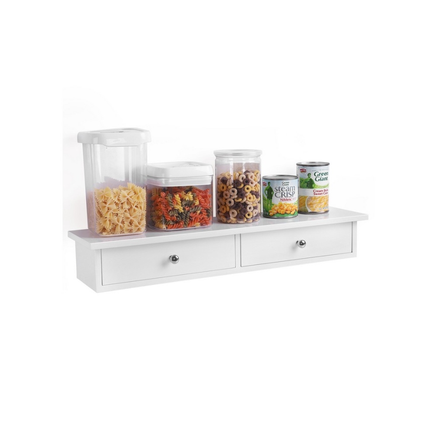 Seinariiul lahtritega SHELFY valge