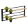 Seinariiul lillepottidele ja LED valgustus SHELF 50x118 cm must/beež/mänd