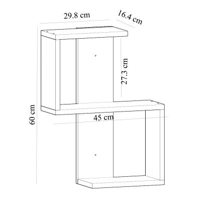 Seinariiul OCTA 60x45 cm valge