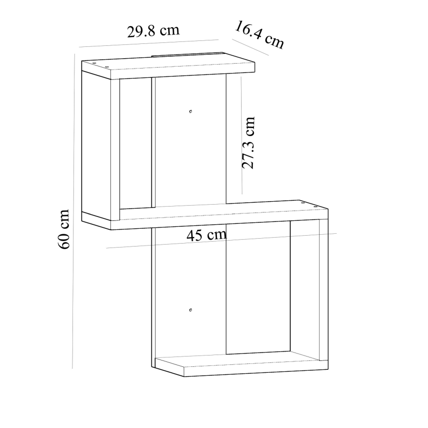 Seinariiul OCTA 60x45 cm valge