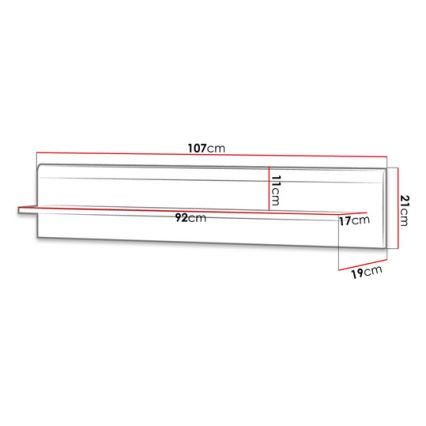 Seinariiul PRIME 12x104 cm tamm riviera/valge