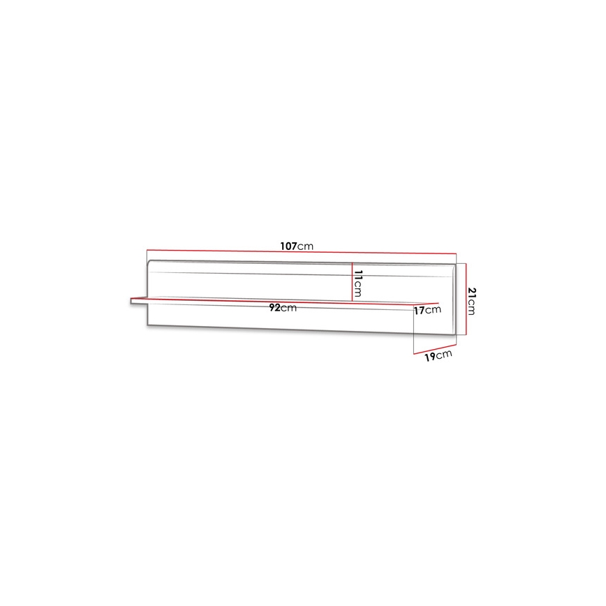 Seinariiul PRIME 12x104 cm tamm riviera/valge