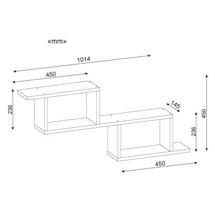 Seinariiul SELENE 45x101,4 cm valge