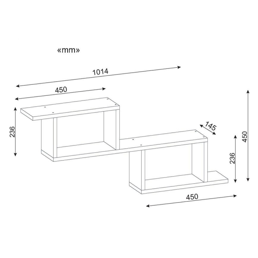 Seinariiul SELENE 45x101,4 cm valge