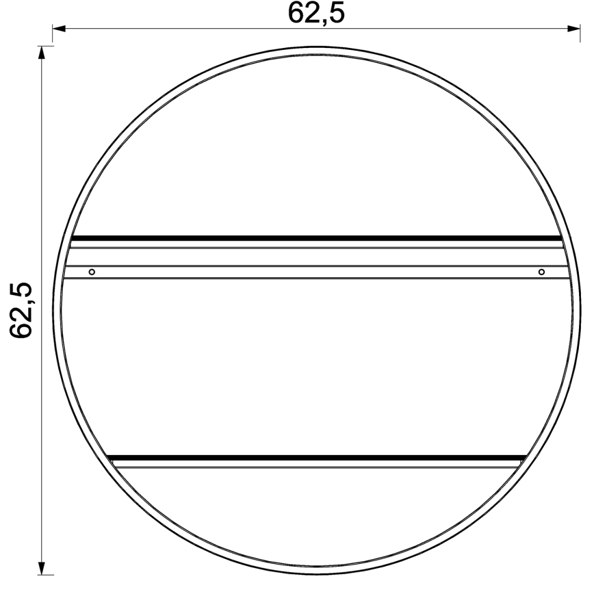 Seinariiul SHELF d. 62,5 cm tamm