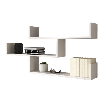 Seinariiul TRIO 119x55x18 cm valge