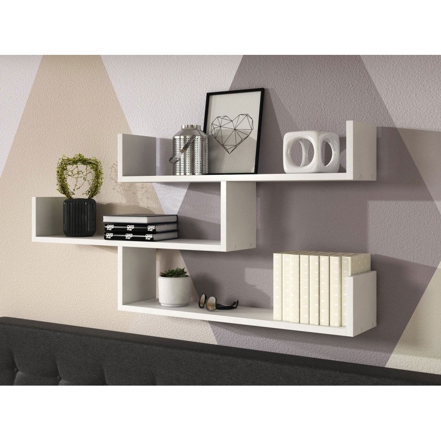 Seinariiul TRIO 119x55x18 cm valge